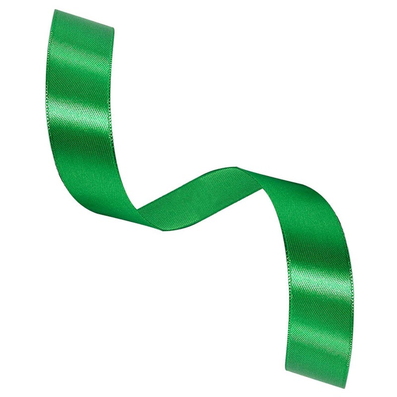 HLOMVE Solid Color Green Satin Ribbon  3/4 Inches x 25 Yards Fabric Satin Ribbon for Gift Wrapping  Crafts  Hair Bows Making  Wreath  Wedding Party Decoration and Other Sewing Projects - Image 2
